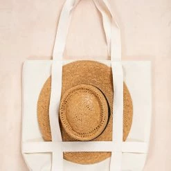 Fame Accessories Ann Canvas Hat Tote