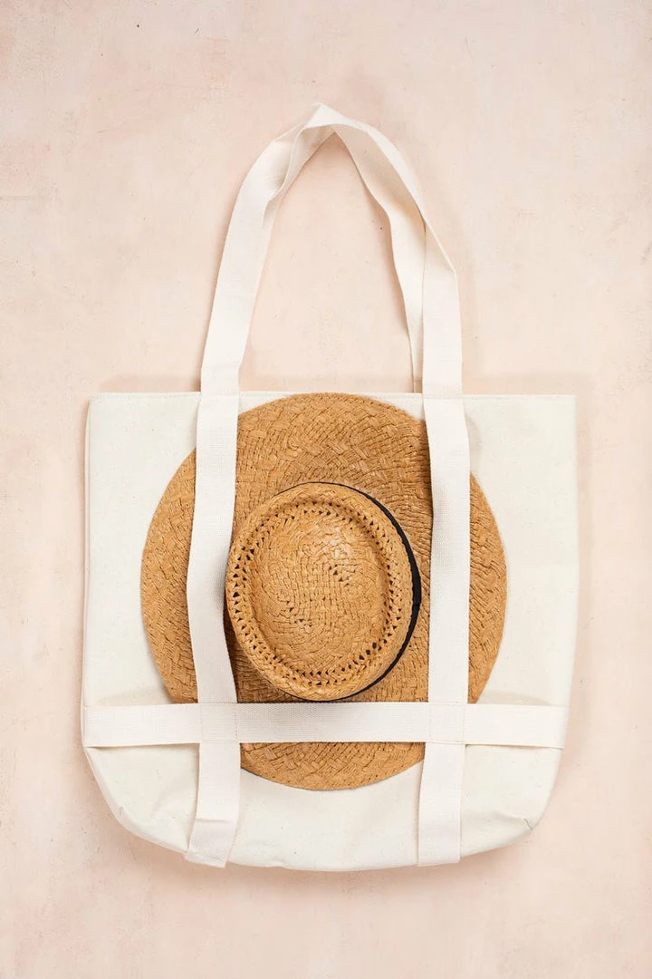 Fame Accessories Ann Canvas Hat Tote