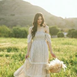 In Loom Best Sellers Liana Smocked Floral Maxi Dress