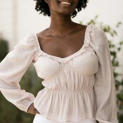 Sweet Lemon Clothing Mona Dotted V-Neck Blouse