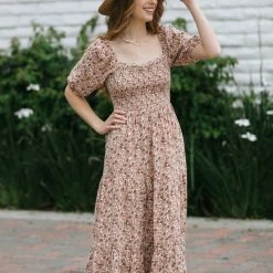 Lush Perla Puff Sleeve Dress Clothing