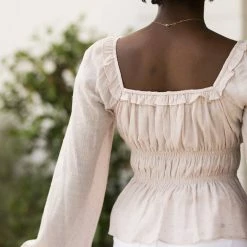 Sweet Lemon Clothing Mona Dotted V-Neck Blouse