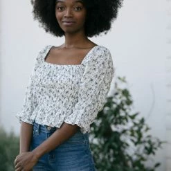 Dress Forum Julie Shirred Cropped Top Clothing