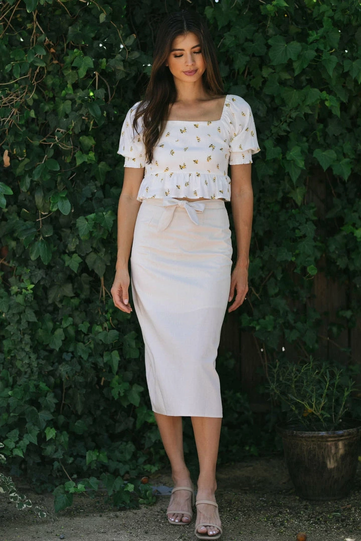 Mod Ref Priya Woven Midi Skirt Clothing