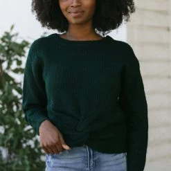 Listicle Work Essentials Maeve Twisted Front Sweater