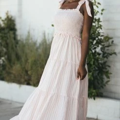 & Merci Maternity Friendly Carrie Tie Shoulder Maxi Dress