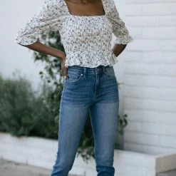 Dress Forum Julie Shirred Cropped Top Clothing