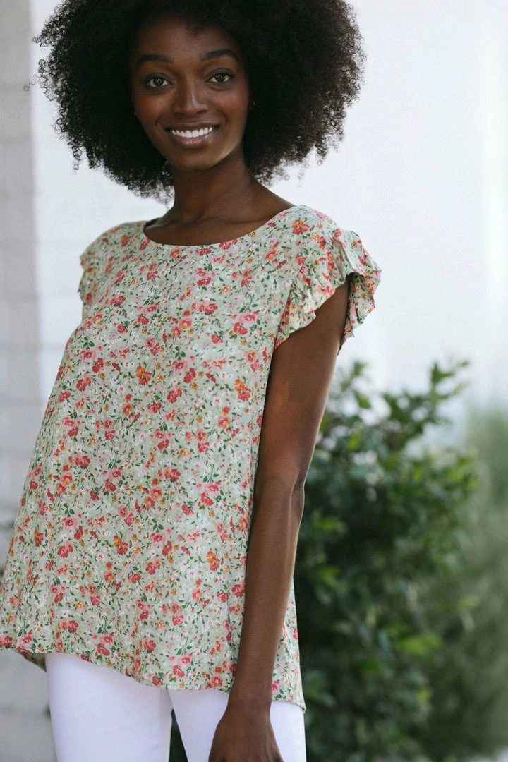 Les Amis Adrienne Scoop Neck Blouse