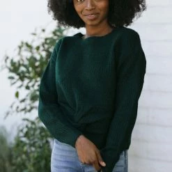 Listicle Work Essentials Maeve Twisted Front Sweater