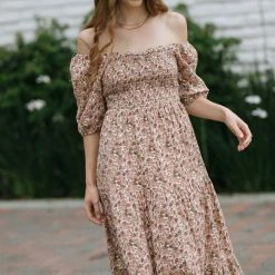 Lush Perla Puff Sleeve Dress Clothing