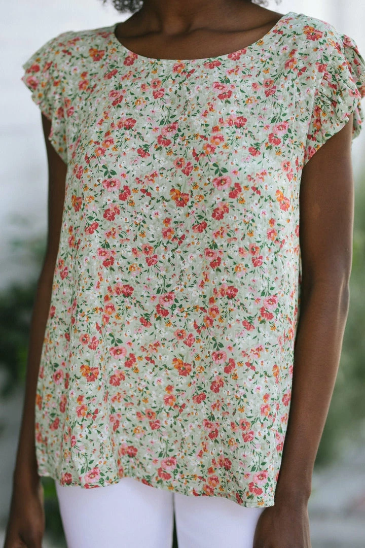 Les Amis Adrienne Scoop Neck Blouse