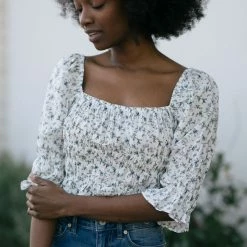 Dress Forum Julie Shirred Cropped Top Clothing