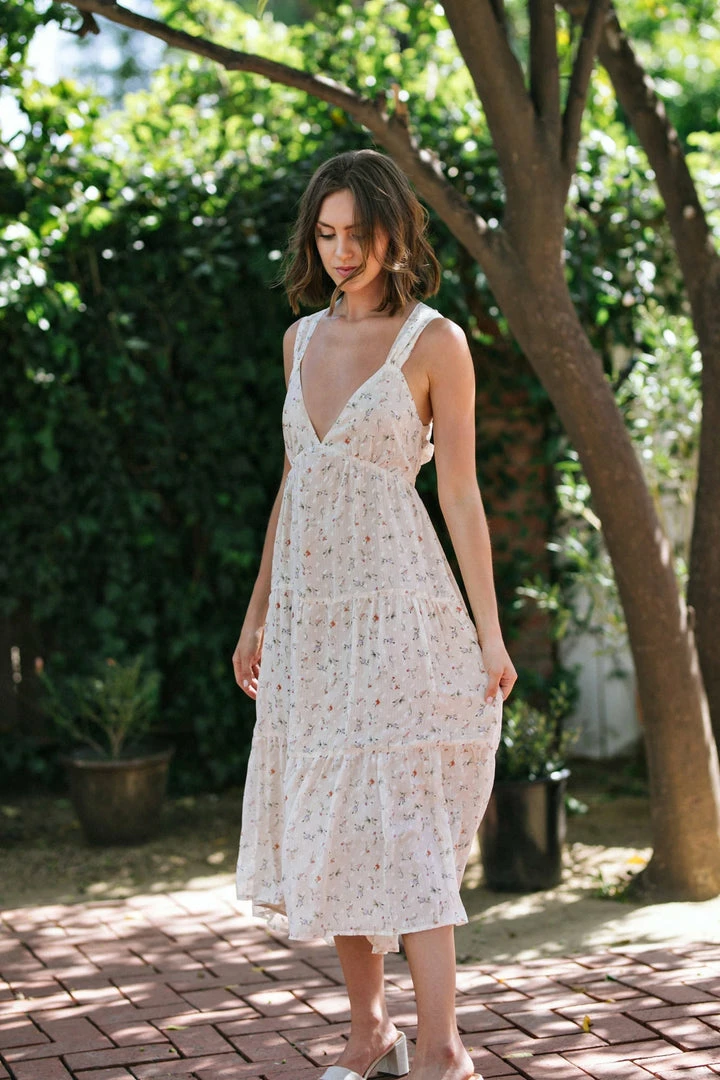 Storia Maternity Friendly Sabina V-Neck Midi Dress