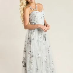 Maniju Ellen Floral Tulle Maxi Dress Bridal