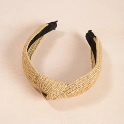 Morning Lavender Serena Knotted Straw Headband