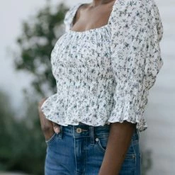 Dress Forum Julie Shirred Cropped Top Clothing