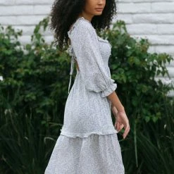 Lush Maternity Friendly Jude Smocked Midi Dress