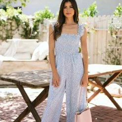 Lush Venus Smocked Jumpsuit
