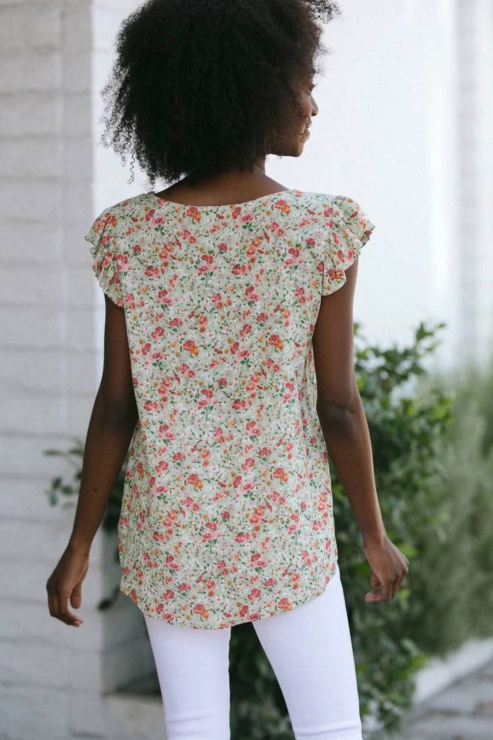 Les Amis Adrienne Scoop Neck Blouse