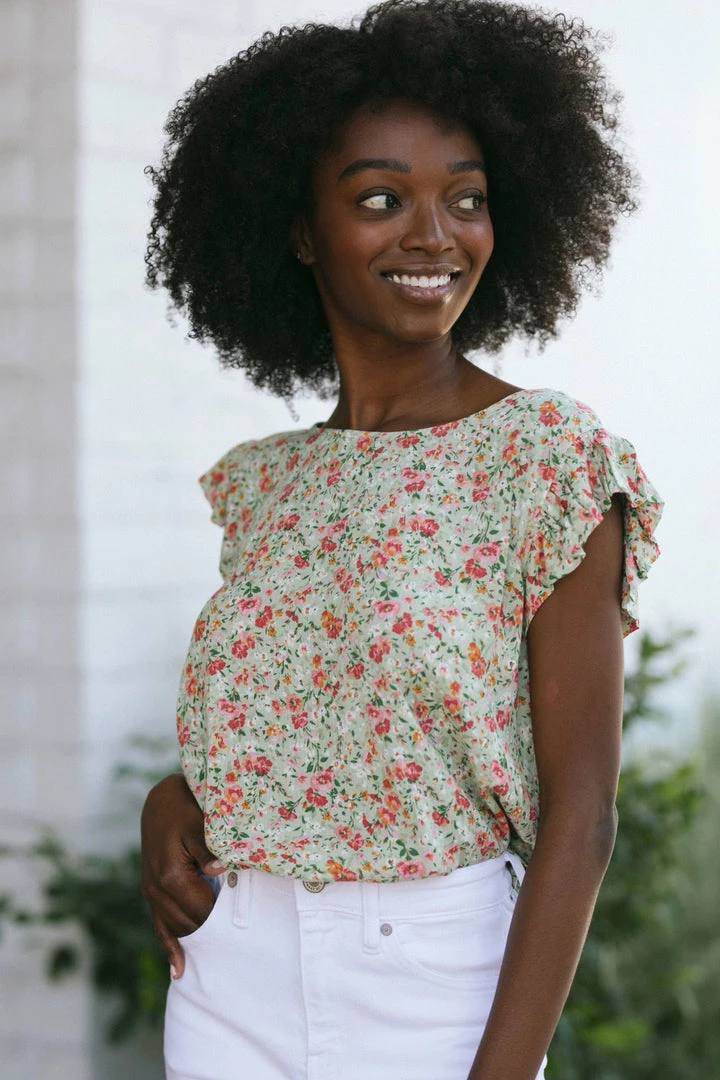 Les Amis Adrienne Scoop Neck Blouse