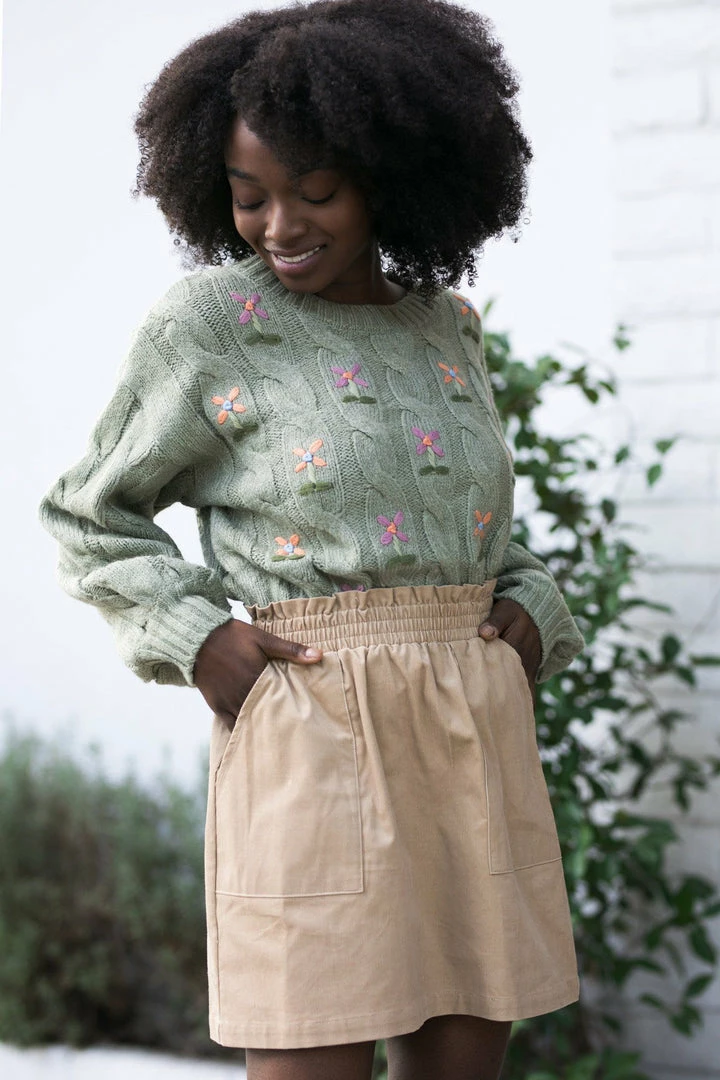 In Loom Clothing Melrose Embroidered Sweater