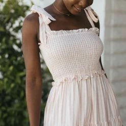 & Merci Maternity Friendly Carrie Tie Shoulder Maxi Dress