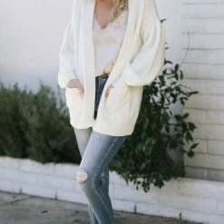 Dreamers Ava Puff Sleeve Cardigan Clothing