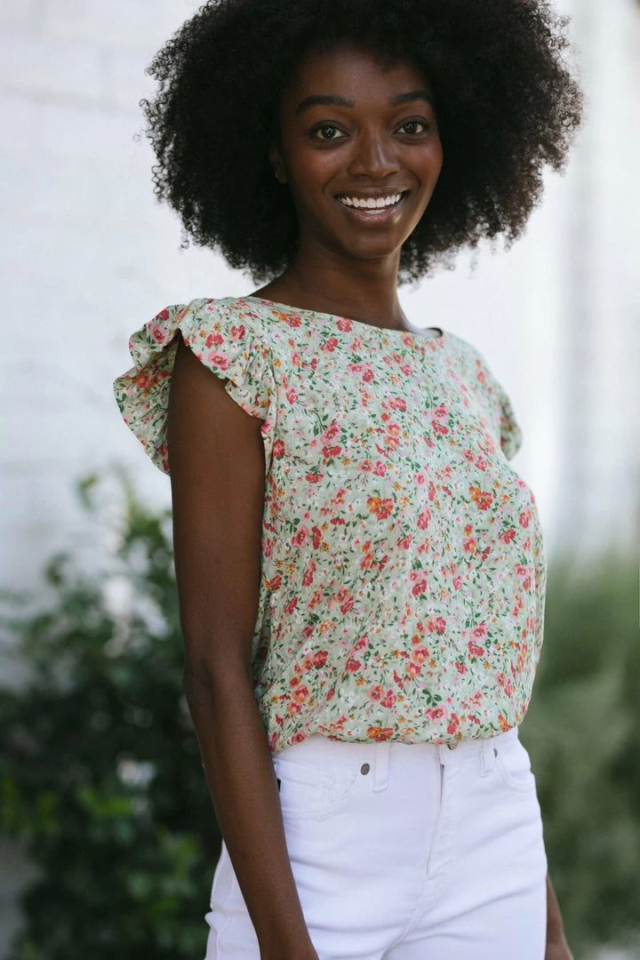 Les Amis Adrienne Scoop Neck Blouse