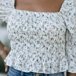 Dress Forum Julie Shirred Cropped Top Clothing