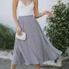 Listicle Maternity Friendly Ophelia Pleated Midi Skirt