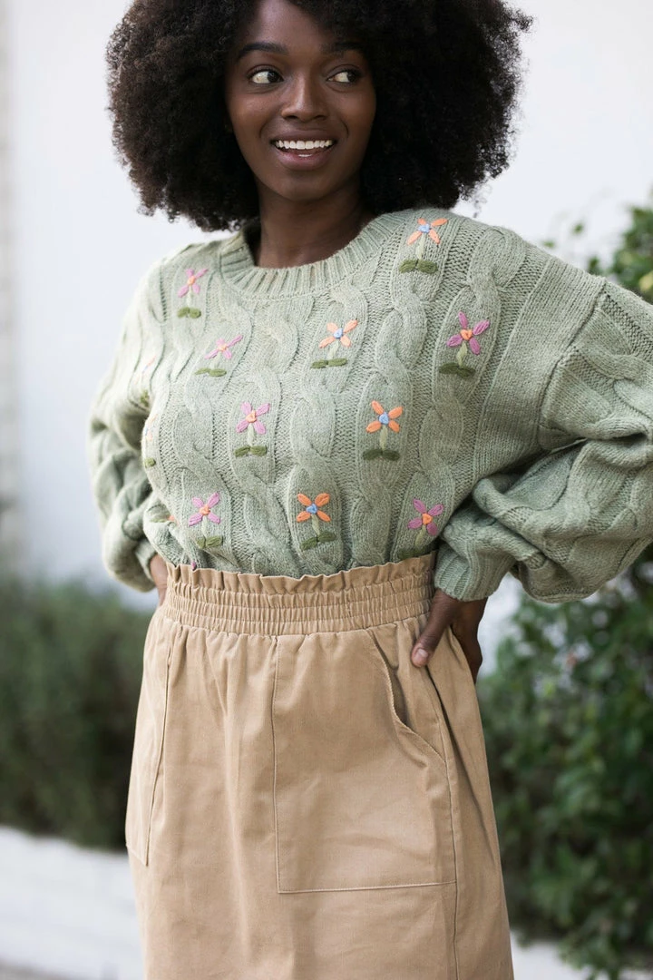 In Loom Clothing Melrose Embroidered Sweater