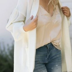 Dreamers Ava Puff Sleeve Cardigan Clothing
