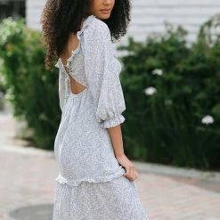 Lush Maternity Friendly Jude Smocked Midi Dress