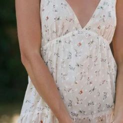 Storia Maternity Friendly Sabina V-Neck Midi Dress