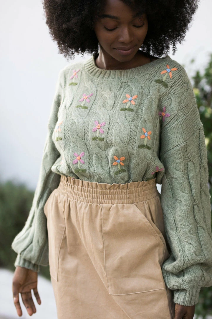 In Loom Clothing Melrose Embroidered Sweater