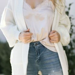 Dreamers Ava Puff Sleeve Cardigan Clothing