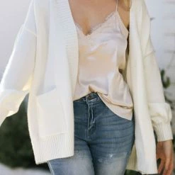 Dreamers Ava Puff Sleeve Cardigan Clothing