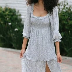 Lush Maternity Friendly Jude Smocked Midi Dress