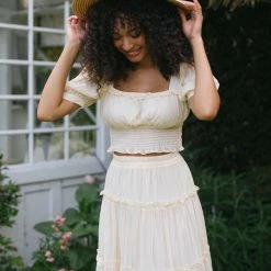 Blu Pepper Doreen Puff Sleeve Top