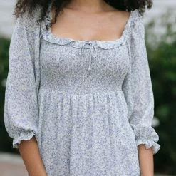 Lush Maternity Friendly Jude Smocked Midi Dress