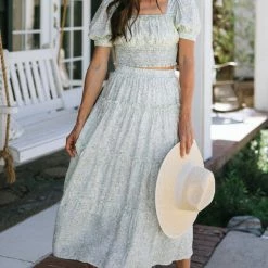 Blu Pepper Maternity Friendly Tinsley Tiered Midi Skirt