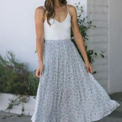 Calista Nina Tiered Midi Skirt Clothing