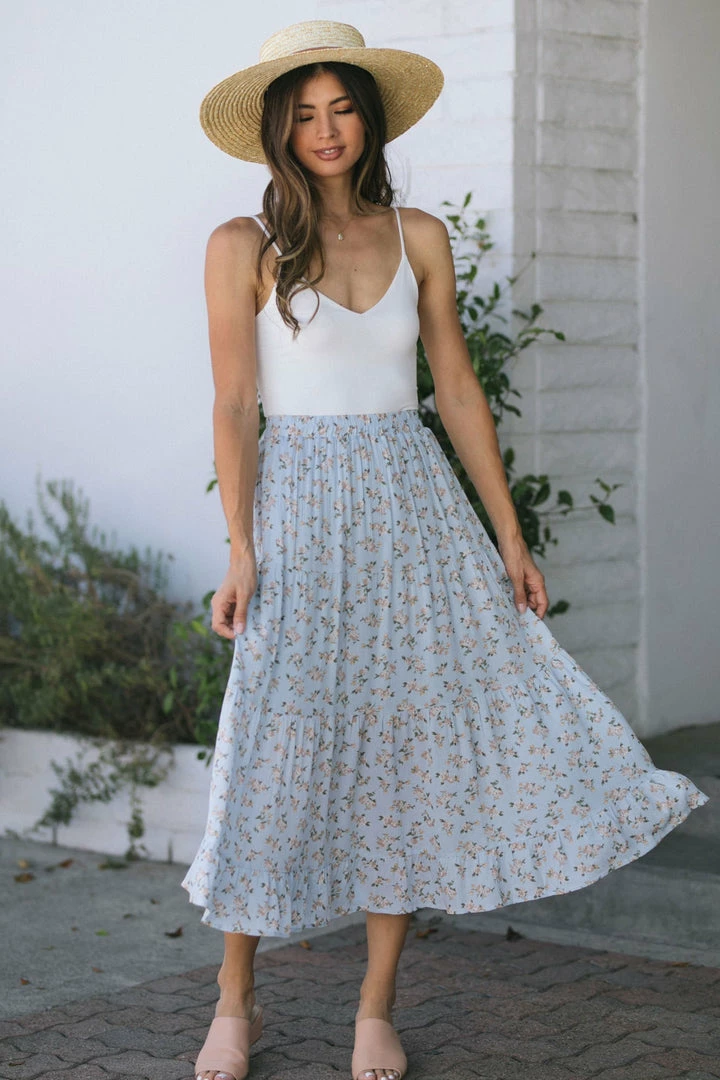 Calista Nina Tiered Midi Skirt Clothing