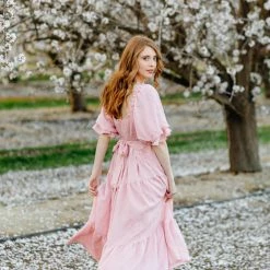 & Merci Best Sellers Paige Puff Sleeve Tiered Midi Dress