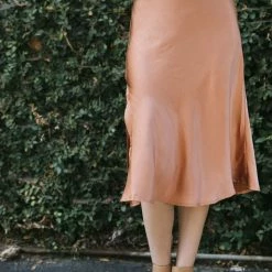 Audrey 3+1 Judith Satin Midi Skirt