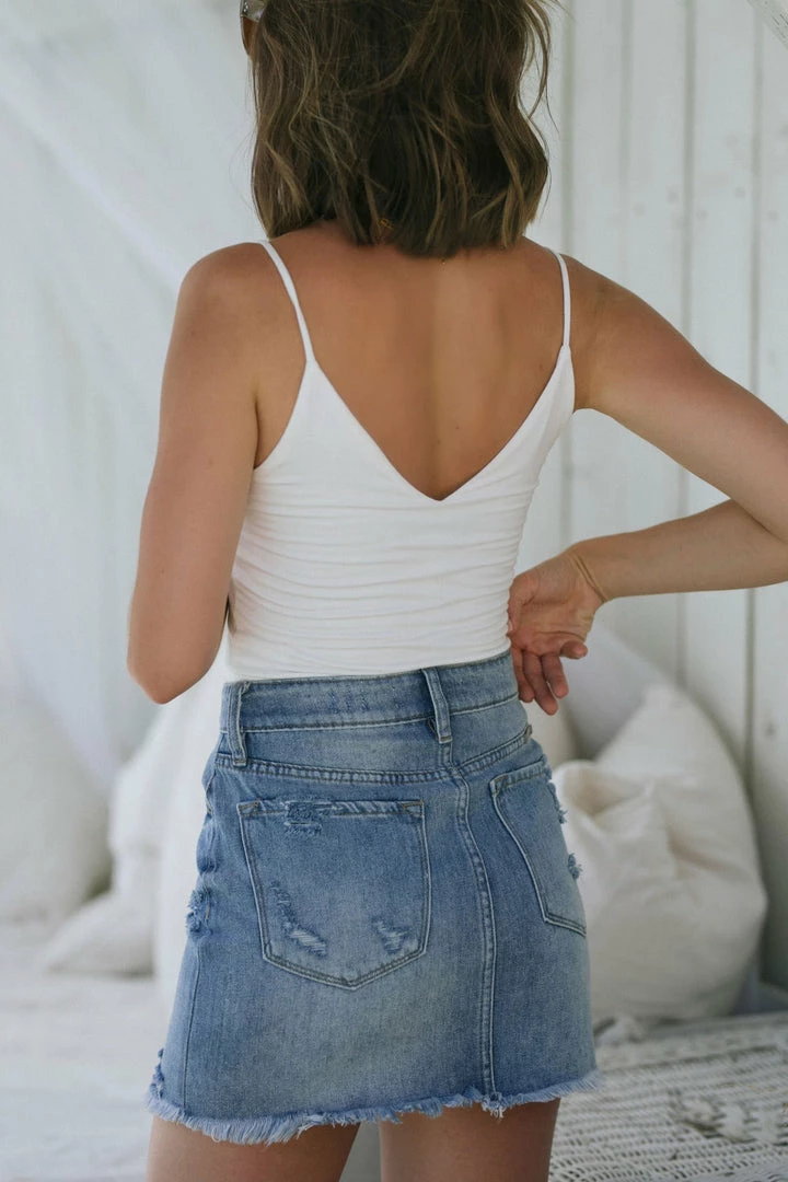 KanCan Sheena Denim Mini Skirt Clothing