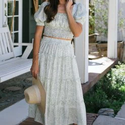 Blu Pepper Maternity Friendly Tinsley Tiered Midi Skirt