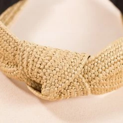 Morning Lavender Serena Knotted Straw Headband