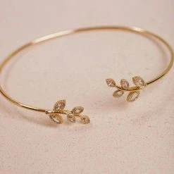 Fame Faith Crystal Leaf Bracelet Accessories