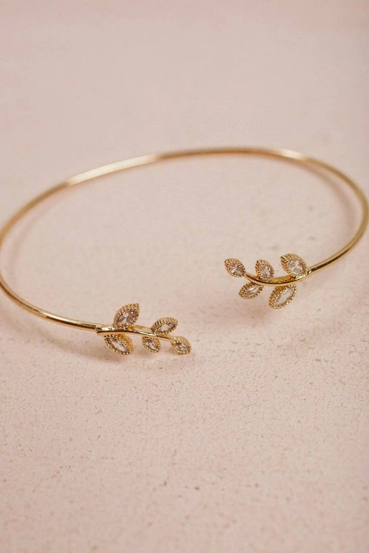 Fame Faith Crystal Leaf Bracelet Accessories